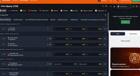 Fortuna live sázky