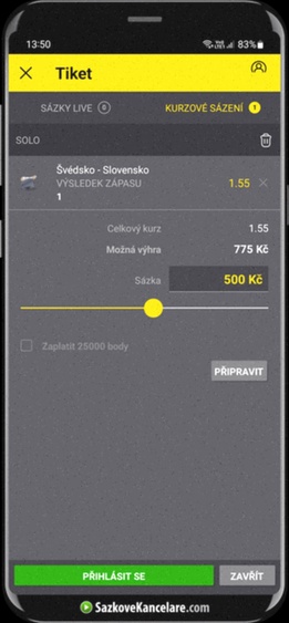 Tipsport kurzové sázení